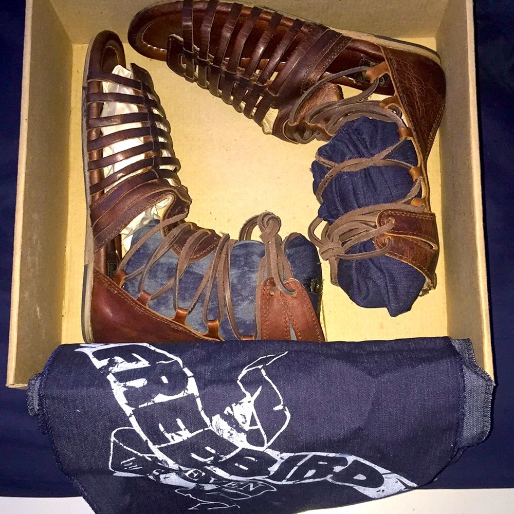 Cognac Brown Strappy FreeBird Sandles